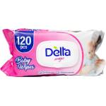 Delta Бебешки мокри кърпички Delta Magic - 120 броя, розов пакет (3800502666097) - ozone