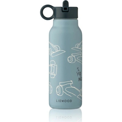 Liewood termoska 350 ml Falk Race cars Beach blue