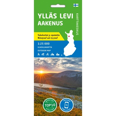 Karttakeskus vydavatelství mapa Ylläs Levi Aakenus 1:25 t. voděodolná