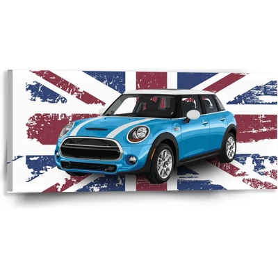 Sablio Obraz Mini sedan Britská vlajka - 110x50 cm