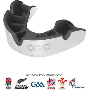 Opro Silver Mouth Guard Juniors - White/Black