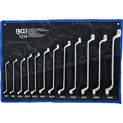 BGS Technic Sada obojstranných očkových kľúčov zalomené 6 x 7 - 30 x 32 mm 12-dielna BGS 1214