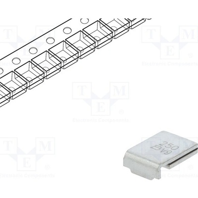 BOURNS MF-SM250-2 Pojistka: polymerová PTC; 2,5A; Imax: 100A; PCB,SMT; MF-SM; cívka