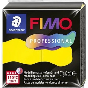 FIMO Пластелин, 57 g, запалим, FIMO "Professional", жълт 8040-100 (8040-100)