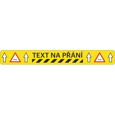 Univerzální podlahové značení s potiskem WT-5229, individuální design – polyester, 600×75 mm