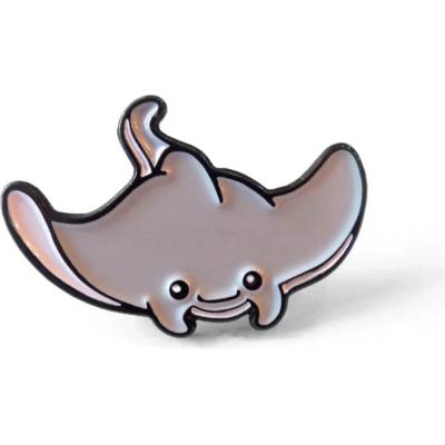 Leon Romer kovový pin baby manta šedý 25 mm