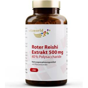 vitaworld Roter Reishi extrakt / Червено Рейши 500 mg, 100 капсули (11219078 VW)