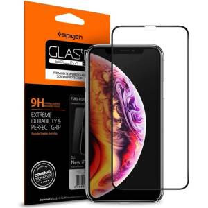 Spigen iPhone 11 Pro Max SPIGEN FC защитно стъкло 2.5D, подчертаващ цвят, BLACK 065GL25232 (065GL25232)