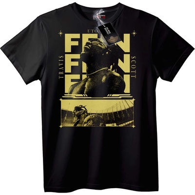 NOONEBRAND Тениска Travis Scott Утопия - XS, Black
