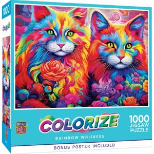Masterpieces - Puzzle Colorize - Rainbow Whiskers - 1 000 piese