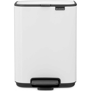 Brabantia Кош за боклук Brabantia Bo Pedal 1010117, 4 л, Леко затваряне, Противоплъзгаща основа, Бял (1010117)