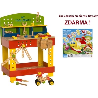 Bigjigs Dřevěný ponk pracovní stůl Toys