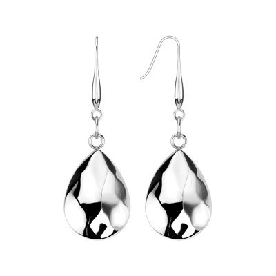 Šperky eshop visící náušnice plastické ocelové slzy R11.12