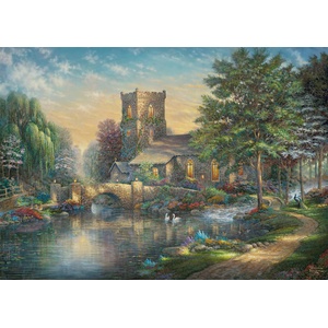 Schmidt Spiele - Puzzle Thomas Kinkade: Willow Wood Chapel - 1 000 piese