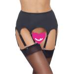 Cottelli Collection Elegant Matte Look Suspender Belt with 8 Straps 2340356 Black XL