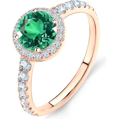 SAVICKI Годежен пръстен This is Love : розово злато, смарагд