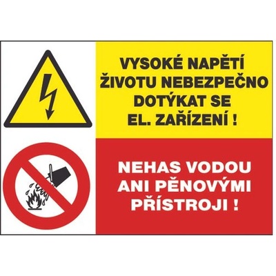 Tabulka bezpečnostní - Vysoké napětí 12660