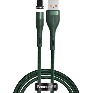 Baseus Кабел с магнитен конектор за Apple  родукти с Lightning  орт (100 см) - Baseus Zinc Magnetic USB Lightning Cable (CALXC-K06) (зелен) (CALXC-K06)
