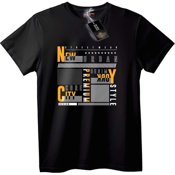 NOONEBRAND Тениска New York градска улична мода - M, Black