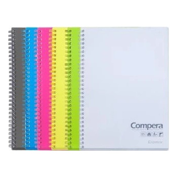 Comix Compera kroužkový poznámkový blok B5 Transparentní 80 listov