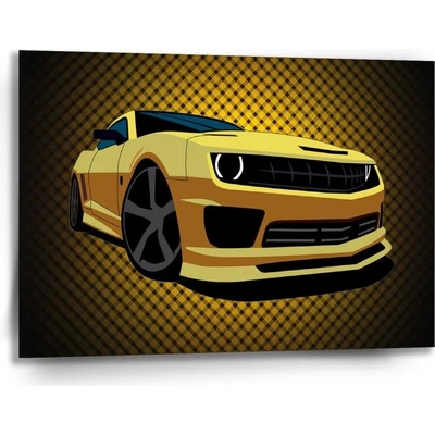 Sablio Obraz Chevrolet Camaro Žltá mriežka - 90x60 cm
