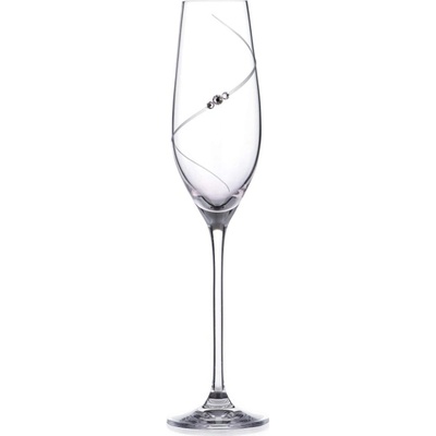 Swarovski Diamante poháre na šampanské Silhouette City s kryštálmi 210 ml
