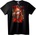 NOONEBRAND Тениска Весела Коледа Байкер Дядо Коледа - 7XL, Black