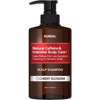 KUNDAL Caffeine Shampoo Cherry Blossom prírodný šampón proti vypadávániu vlasov 500 ml
