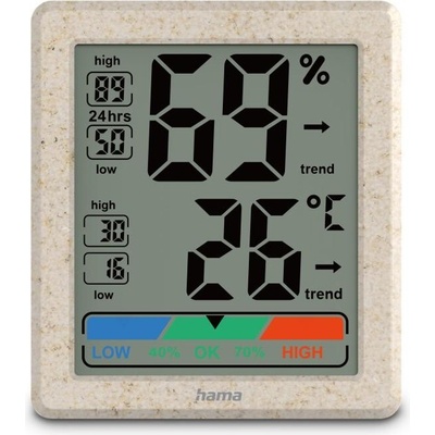 Hama Термометър и хигрометър "Ponza", дигитален, за вътрешна употреба, бежов (HAMA-222227)