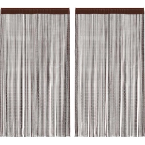 vidaXL Пердета ресни, 2 бр, 100x250 см, кафяви (132410)