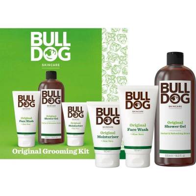 Bulldog Original hydratačný krém na tvár 100 ml + sprchový gél pre mužov 500 ml + Bulldog Original Face Wash čistiaci gél na tvár 150 ml