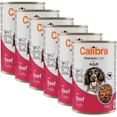 Calibra Dog Premium Adult with Beef 6 x 1240 g