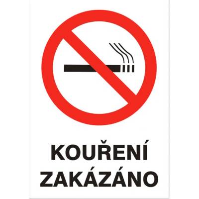 RAFO Samolepka Kouření zakázáno, A5 Varianta: A