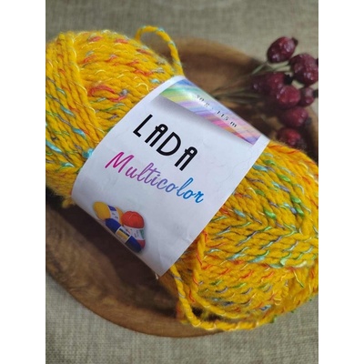 Pletací příze Vlnap Lada multicolor žlutá