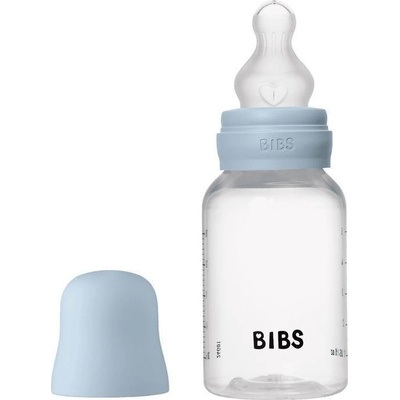 Bibs antikoliková láhev se silikon dudlíkem Baby blue 150 ml