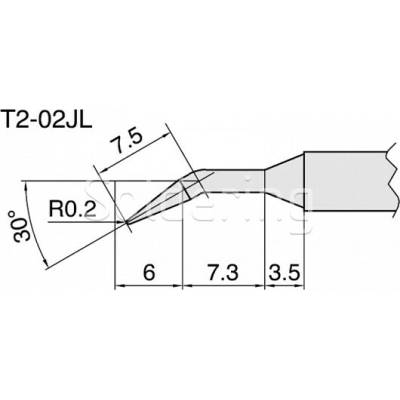 Pájecí hrot T2-02JL - 102000352