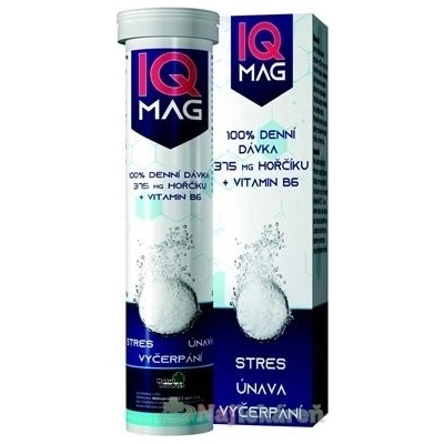 IQ Mag hořčík 375 mg + B6 šumivé tabliety 20 tabliet