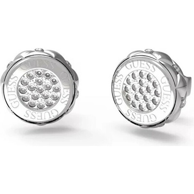 Guess Módne oceľové kôstky so zirkónmi Stylish Guess JUBE04595JWRHT/U číra, strieborná
