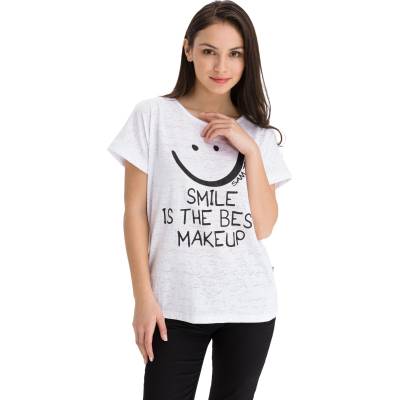 Sam 73 Бяла дамска тениска с щампа SAM 73 Sam 73 | Byal | ЖЕНИ | XS