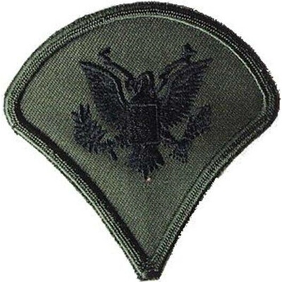 Nášivka: Hodnost US ARMY rukávová Specialist Fourth Class olivová | černá