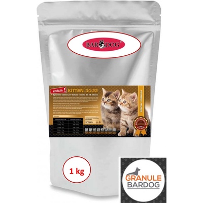 Bardog Super prémiové krmivo pro kočky Kitten 34/22 1 kg