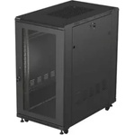 Lanberg Комуникационен шкаф, Lanberg Rack Cabinet 19" Free-Standing 22U/600X1000 (FlAT Pack) With Mesh Door Black (FF01-6022-23B)