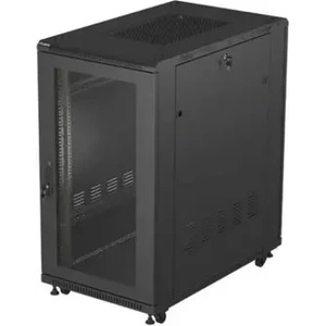 Lanberg Комуникационен шкаф, Lanberg Rack Cabinet 19" Free-Standing 22U/600X1000 (FlAT Pack) With Mesh Door Black (FF01-6022-23B)