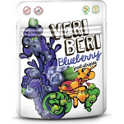 Veri Beri Ovocné Stripsy čučoriedka 50 g