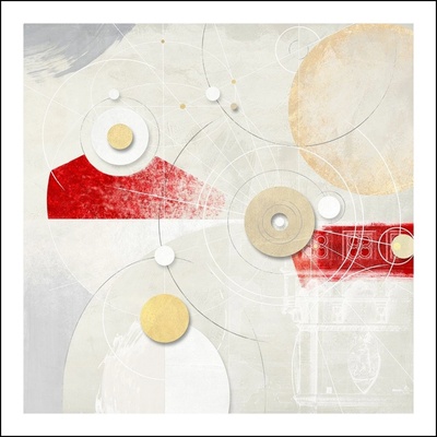 Obraz-Galaxie č.2-Červená 1 deska 70x70