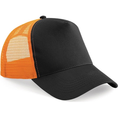 Beechfield Snapback Trucker čierna-oranžová