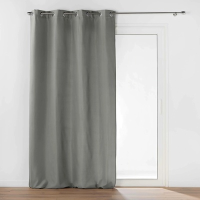 Douceur d'intérieur Závěs s kroužky VELVET, izolační, vrstva dvojitého mikrovlákna, 135 x 260 cm, šedý šedá