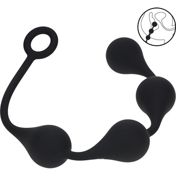 Levelz Waterdrop Silicone Anal Balls L 40mm Black
