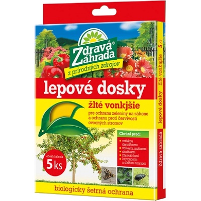 FORESTINA Lepové desky ZDRAVÁ ZAHRADA žluté exteriérové 5 ks