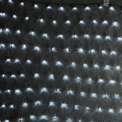 ACA Lighting LED sieť 2m x 1.5výška 240LED s adaptérom CW blikací mód zelený kábel